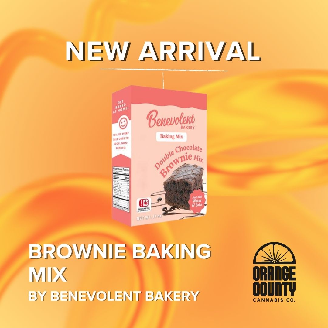 New Arrival: Benevolent Bakery’s Double Chocolate Infused Brownie Mix Now at Orange County Cannabis Co.! 🍫